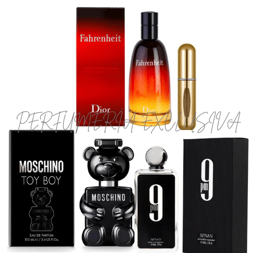 9 pm+Moschino toyboy+Farhenhey+perfumero